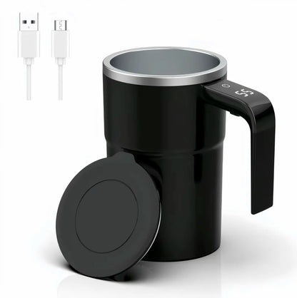 380ML Electric Coffee Self Mixing Mug IP67 Waterproof Coffee Stirring Mug USB Charging Digital Display Automatic Magnetic Cup