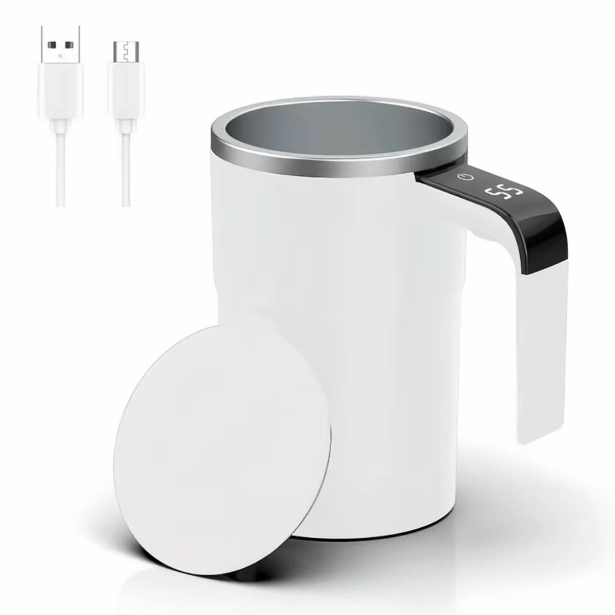 380ML Electric Coffee Self Mixing Mug IP67 Waterproof Coffee Stirring Mug USB Charging Digital Display Automatic Magnetic Cup