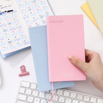 Journal GO 100sheets Pocket Weekly Planner Monthly Yearly Plan Notebook Soft Cover Life Recording Journal Scrapbooking Note Book